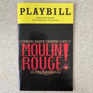 Tour Playbill Moulin Rouge COURTNEY REED CONOR RYAN Sna Francisco October 2022